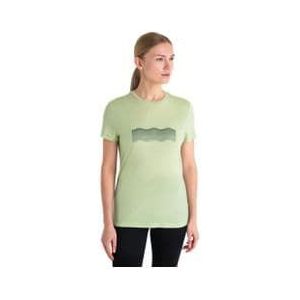 dames icebreaker merinos 150 tech lite iii contour waves green technisch t shirt