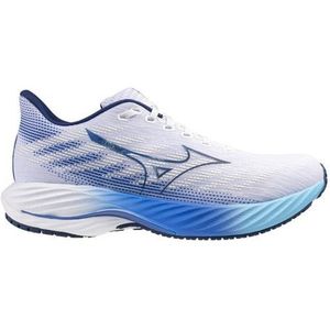 mizuno wave rider 28 hardloopschoenen wit blauw heren