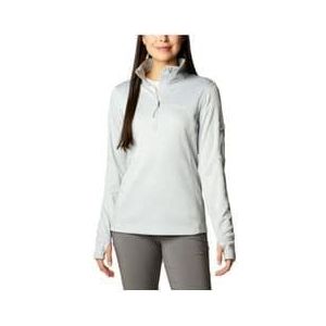 columbia park view grid 1 2 zip fleece grey women s