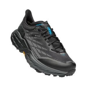 hoka speedgoat 5 gtx spike trail running shoes black