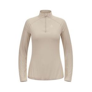 hardlooptrui voor dames odlo zeroweight warm 2 0 1 2 zip beige