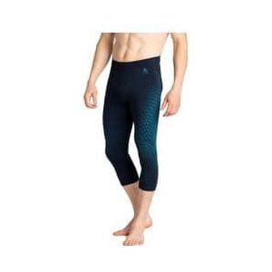 odlo performance warm eco 3 4 tights blauw