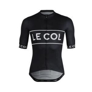 le col sport logo short sleeve jersey black