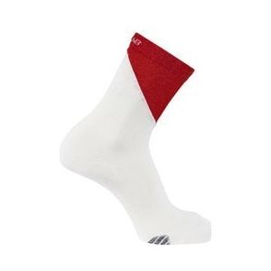 salomon s lab phantasm crew unisex sokken wit rood