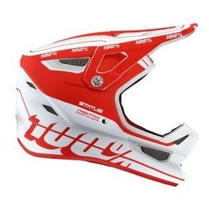 100  status caltec rood  wit volgelaats helm