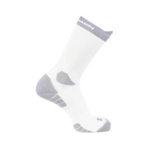 Salomon - Aero Crew - Hardloopsokken - Wit - Halfhoog Model - Zweetafvoerend