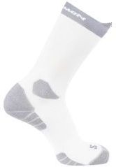 Salomon - Aero Crew - Hardloopsokken - Wit - Halfhoog Model - Zweetafvoerend