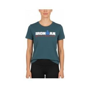 dames ironman barcelona turquoise blauw korte mouw t shirt