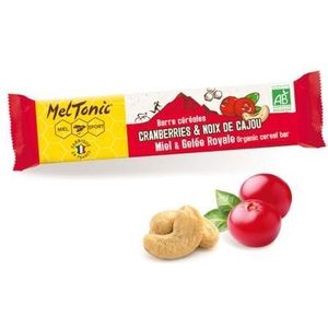meltonic organic cereal cranberries  amp  hazelnuts energy bar 30g
