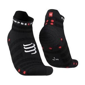 paar compressport pro racing sokken v4 0 ultralight run low zwart