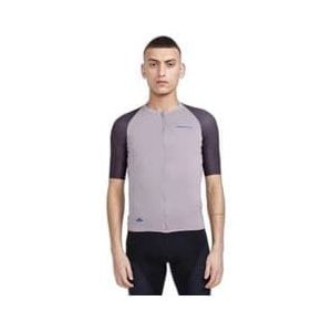 craft pro aero short mouw jersey grijs zwart