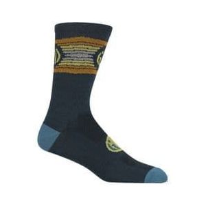 giro sesonal merinos wool socks blue  yellow