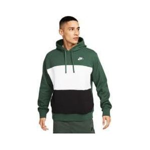 nike club  color block hoodie green