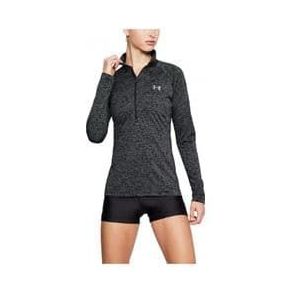 under armour tech twist women s long sleeve half zip jersey black grey