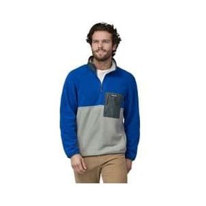 patagonia microdini 1 2 zip fleece pullover blue grey