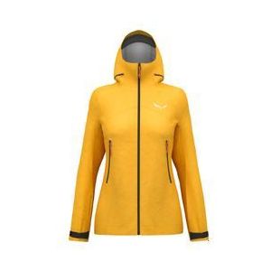 waterdichte damesjas salewa ortles 3l gore tex yellow