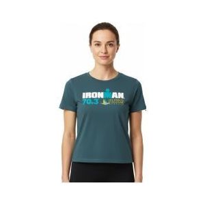 ironman 70 3 les sables d olonne vrouwen turquoise blauw korte mouw t shirt