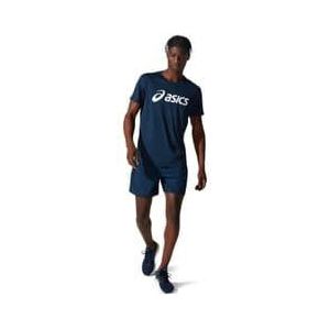 asics core run short sleeve jersey blue white men s