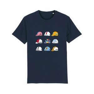 unisex t shirt cois vintage petten blauw