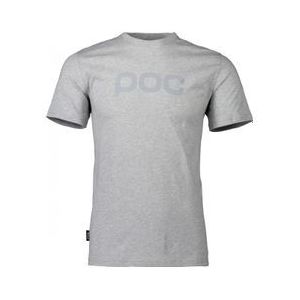 poc logo t shirt grey melange