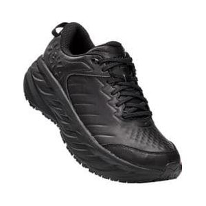 hoka bondi sr leather black men s