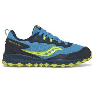 saucony peregrine kdz children s trail shoes blue yellow