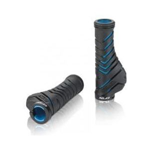 paar xlc gr s30 ergonomische handvatten 130 mm zwart blauw