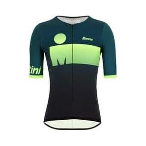 santini x ironman audax aero korte mouw triathlon jersey zwart  groen