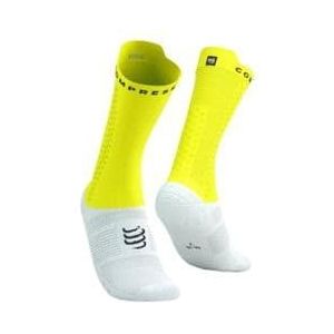 compressport pro racing socks v4 0 bike white yellow