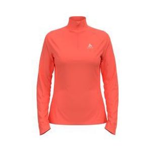 odlo women s essential 1 2 zip running jacket coral