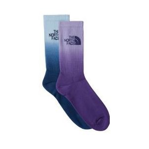 2 paar the north face everyday dip dye mid calf socks purple blue  x2