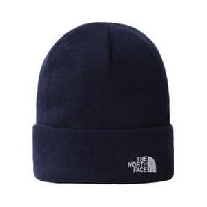 the north face norm unisex short beanie navy blue