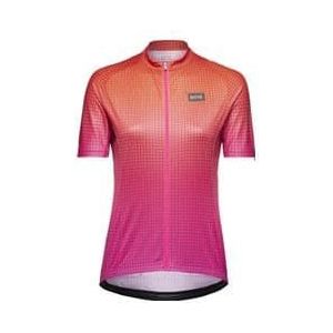 gore wear grid fade women s short sleeve jersey pink orange