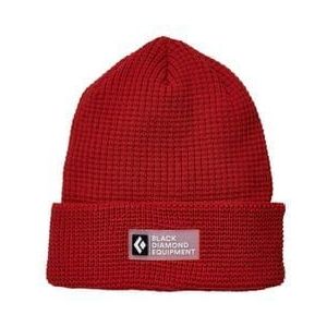 black diamond double waffle beanie red