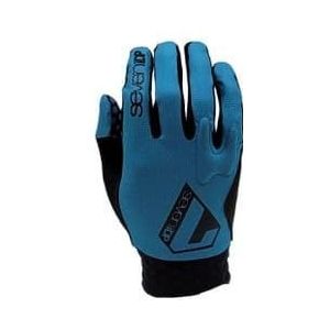 paar seven project blauwe lange handschoenen
