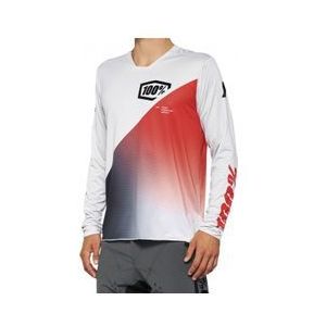 r core x grijs  rood racer 100  long sleeve jersey