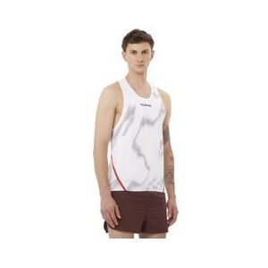 salomon s lab speed tanktop wit rood heren