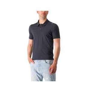 castelli merino korte mouw polo zwart