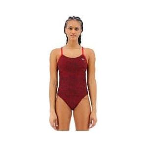 tyr lapped cutoutfit women s 1 piece swimsuit red