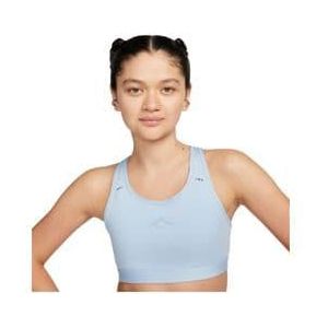 nike trail swoosh on the run bra blue