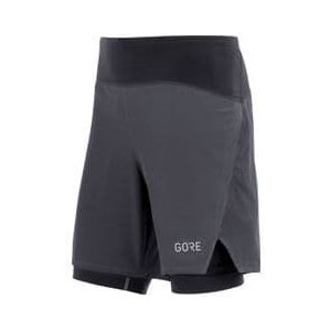 gore wear r7 2 in 1 shorts zwart