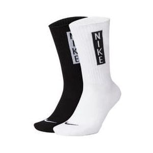 paar nike heritage white black socks  x2