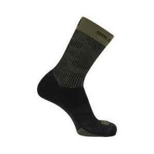 salomon x ultra crew kniehoge sokken zwart khaki unisex