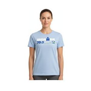 dames hemelsblauw ironman 70 3 zell am see korte mouw t shirt
