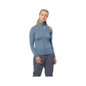 jack wolfskin women s prelight fz fleece jacket blue