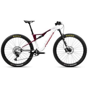 orbea oiz h10 full suspension mtb shimano xt 12s 29  white chic shadow coral red 2023