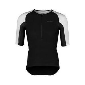 athlex heren tri top met mouwen triathlonpak zwart