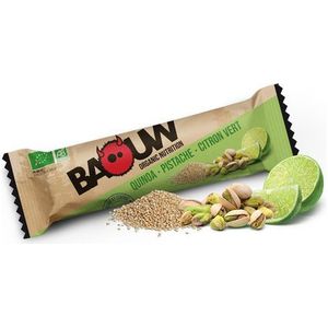 baouw organic quinoa pistache lime energy bar 25g