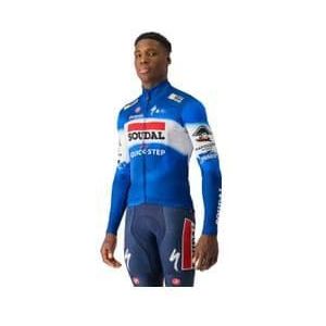 castelli thermal soudal quick step 2024 long sleeve jersey blue