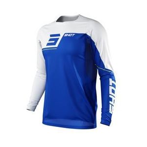 shot rogue revolt long sleeve jersey blauw  wit